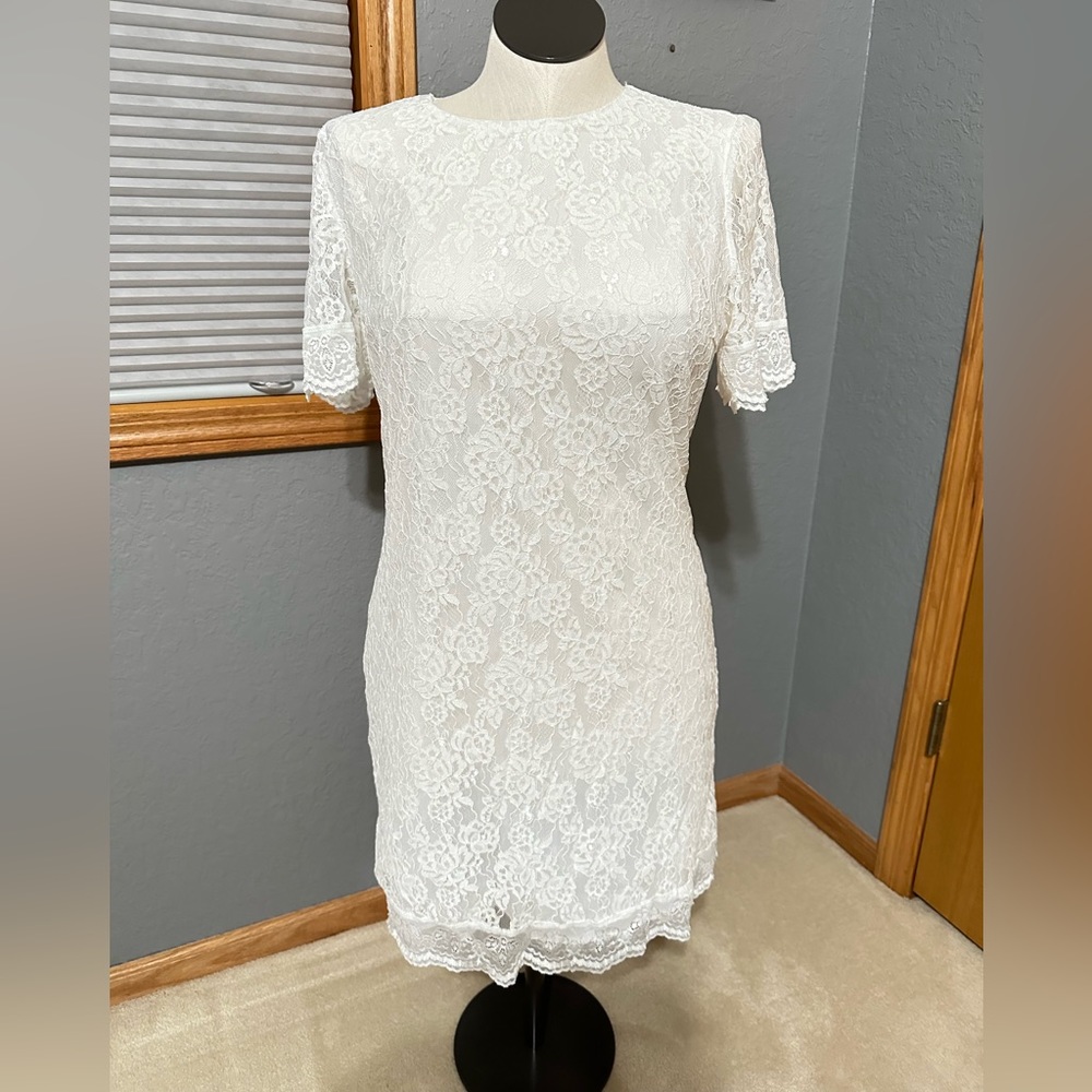 Emery Rose white lace dress